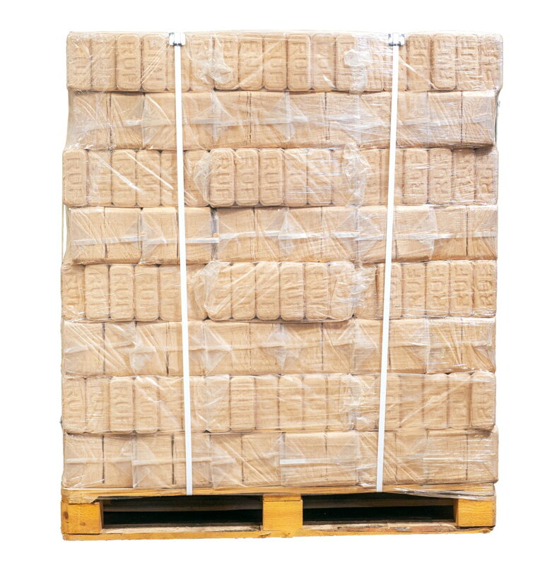 Brikety RUF - 96 balení na palete. 1000 kg